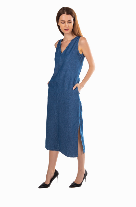 BASIC TENCEL DENIM DRESS