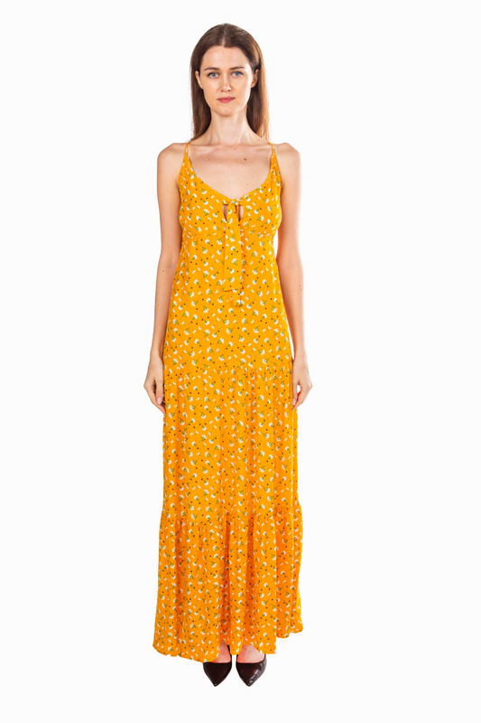 VISCONE MAXI YELLOW DRESS