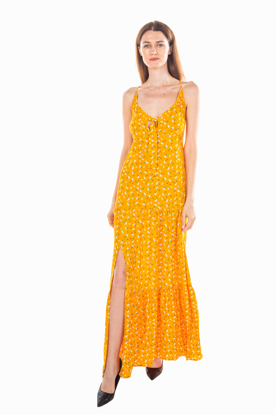 VISCONE MAXI YELLOW DRESS