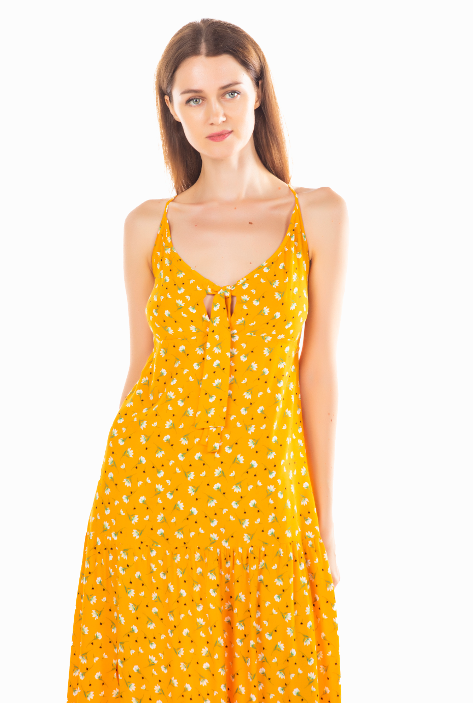 VISCONE MAXI YELLOW DRESS