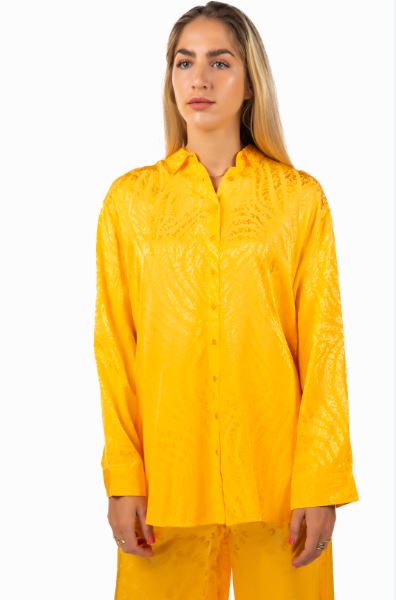 SELF JACQUARED SHIRT - YELLOW